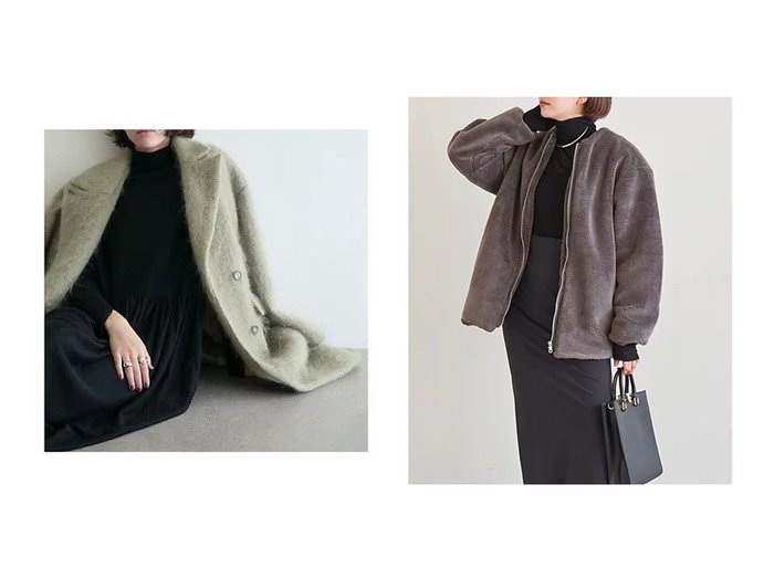 【GALLARDAGALANTE/ガリャルダガランテ】のモヘヤシャギーチェスターコート&ファーコート 【アウター】おすすめ！人気、トレンド、レディースファッションの通販 おすすめ人気トレンドファッション通販アイテム インテリア・キッズ・メンズ・レディースファッション・服の通販 founy(ファニー) https://founy.com/ ファッション Fashion レディースファッション WOMEN アウター Coat Outerwear コート Coats チェスターコート Top Coat おすすめ Recommend エレガント チェスター フロント マニッシュ モヘヤ ジャケット タイトスカート デニム ブルゾン ベーシック |ID:crp329100000129753