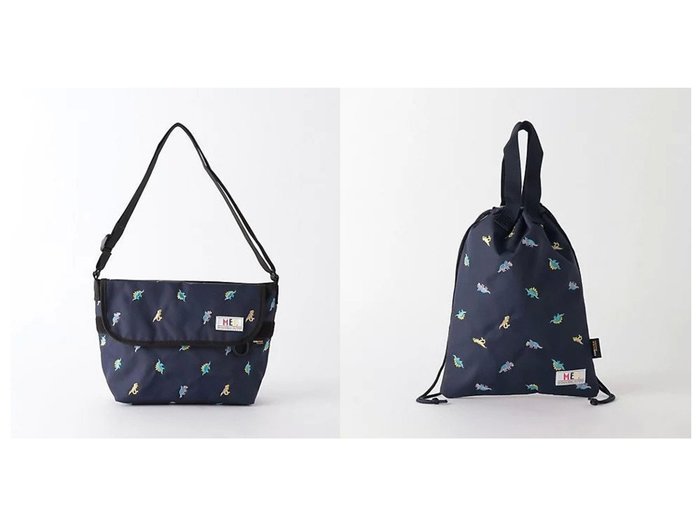 【green label relaxing / UNITED ARROWS / KIDS/グリーンレーベルリラクシング】の【別注】EX メッセンジャー ダイナソー&【別注】EX シューズバッグ ダイナソー 【KIDS】子供服のおすすめ！人気トレンド・キッズファッションの通販  おすすめ人気トレンドファッション通販アイテム 人気、トレンドファッション・服の通販 founy(ファニー) ファッション Fashion キッズファッション KIDS アウトドア カリフォルニア スペシャル チェリー 人気 別注 モチーフ 巾着 シューズ スポーツ おすすめ Recommend |ID:crp329100000130643
