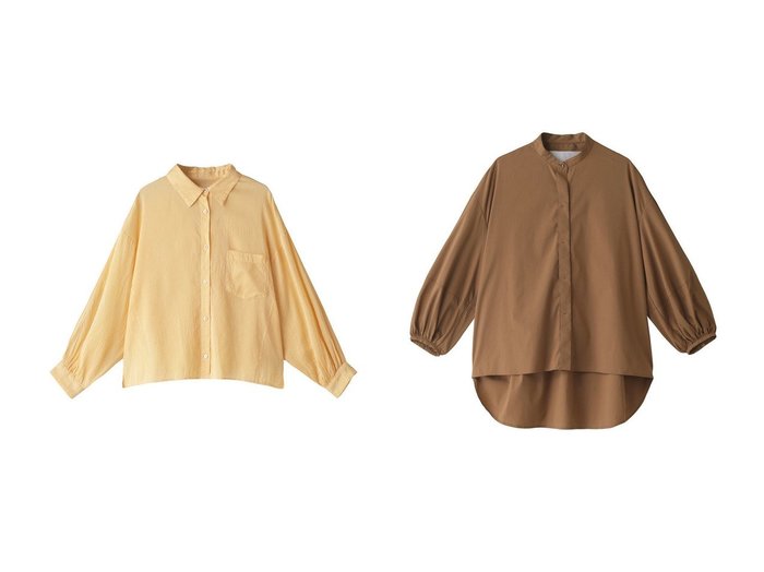 【TICCA/ティッカ】のバルーンスリーブブラウス&シャーリングシャツブラウス 【トップス、カットソー】おすすめ！人気、トレンド、レディースファッションの通販 おすすめ人気トレンドファッション通販アイテム インテリア・キッズ・メンズ・レディースファッション・服の通販 founy(ファニー) https://founy.com/ ファッション Fashion レディースファッション WOMEN トップス・カットソー Tops/Tshirt シャツ/ブラウス Shirts/Blouses 2023年 2023 2023春夏・S/S SS,Spring/Summer,2023 A/W・秋冬 AW・Autumn/Winter・FW・Fall-Winter S/S・春夏 SS・Spring/Summer なめらか シャーリング スリーブ バランス フロント ポケット ロング 夏 Summer 春 Spring |ID:crp329100000131904