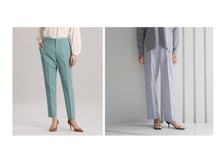 【INED/イネド】の《プラスサイズ》美脚が叶うINEDの名品テーパードパンツ【INED】&【MAYSON GREY/メイソングレイ】のストライプワイドバレルパンツ≪洗濯機で洗える≫ 【パンツ】おすすめ！人気、トレンド、レディースファッションの通販 おすすめ人気トレンドファッション通販アイテム インテリア・キッズ・メンズ・レディースファッション・服の通販 founy(ファニー) https://founy.com/ ファッション Fashion レディースファッション WOMEN パンツ Pants ストレッチ センター トレンド フィット ポケット ロング 定番 Standard 秋 Autumn/Fall 洗える シンプル ストライプ パターン ワイド |ID:crp329100000131936