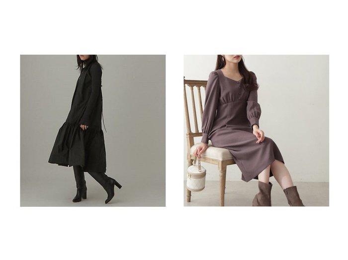 【Chaos/カオス】のラランタフタキャミワンピース&【PROPORTION BODY DRESSING/プロポーション ボディドレッシング】のハートカットフロント釦タイトワンピース 【ワンピース、ドレス】おすすめ！人気、トレンド、レディースファッションの通販 おすすめ人気トレンドファッション通販アイテム インテリア・キッズ・メンズ・レディースファッション・服の通販 founy(ファニー) https://founy.com/ ファッション Fashion レディースファッション WOMEN ワンピース Dress キャミワンピース No Sleeve Dresses 2023年 2023 2023春夏・S/S SS,Spring/Summer,2023 アメリカン キャミワンピース ギャザー スリーブ タフタ 切替 2022年 2022 2022-2023秋冬・A/W AW/Autumn/Winter//FW/Fall-Winter/2022-2023 A/W・秋冬 AW・Autumn/Winter・FW・Fall-Winter デコルテ フェミニン フロント 冬 Winter |ID:crp329100000131965