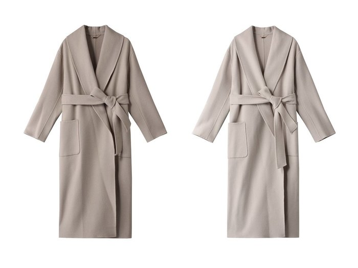 【allureville/アルアバイル】のカシミヤコンリバーショールカラーコート 【アウター】おすすめ！人気、トレンド、レディースファッションの通販 おすすめ人気トレンドファッション通販アイテム 人気、トレンドファッション・服の通販 founy(ファニー) ファッション Fashion レディースファッション WOMEN アウター Coat Outerwear コート Coats 2023年 2023 2023春夏・S/S SS,Spring/Summer,2023 A/W・秋冬 AW・Autumn/Winter・FW・Fall-Winter S/S・春夏 SS・Spring/Summer なめらか ショール ロング 人気 夏 Summer 春 Spring |ID:crp329100000132443