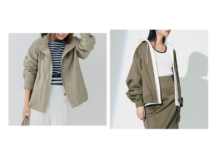 【NIJYUSANKU/23区】のライトツイル マウンテンパーカー&テンセルナイロンストレッチ MA-1 ブルゾン 【アウター】おすすめ！人気、トレンド、レディースファッションの通販  おすすめ人気トレンドファッション通販アイテム インテリア・キッズ・メンズ・レディースファッション・服の通販 founy(ファニー) https://founy.com/ ファッション Fashion レディースファッション WOMEN アウター Coat Outerwear ジャケット Jackets ブルゾン Blouson/Jackets MA-1 MA-1 カーディガン 今季 シンプル ジャケット ストレッチ ツイル ドレープ 定番 Standard ブルゾン ボトム ミリタリー リラックス 送料無料 Free Shipping 2023春夏・S/S SS,Spring/Summer,2023 2023年 2023 |ID:crp329100000132759