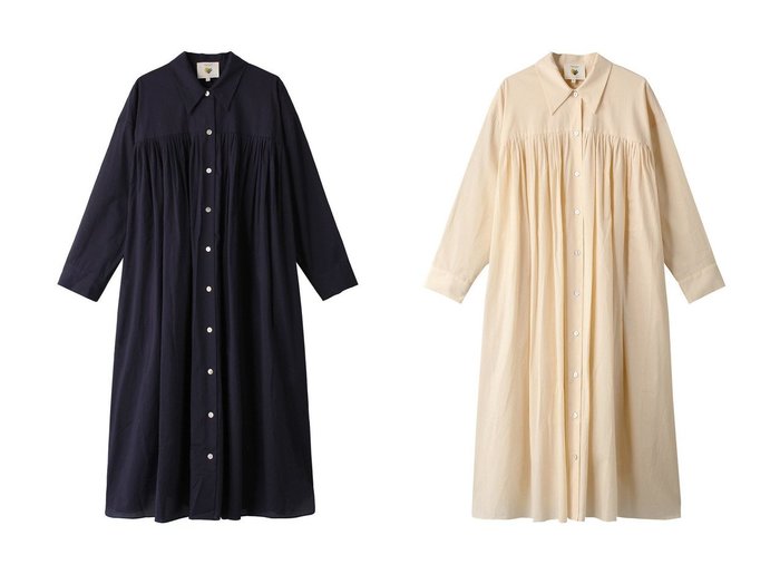 【DEMYLEE/デミーリー】のEDIMEIA コットンボイル プリーツシャツワンピース 【ワンピース、ドレス】おすすめ！人気、トレンド、レディースファッションの通販 おすすめ人気トレンドファッション通販アイテム インテリア・キッズ・メンズ・レディースファッション・服の通販 founy(ファニー) https://founy.com/ ファッション Fashion レディースファッション WOMEN ワンピース Dress シャツワンピース Shirt Dresses チュニック Tunic 2023年 2023 2023春夏・S/S SS,Spring/Summer,2023 A/W・秋冬 AW・Autumn/Winter・FW・Fall-Winter S/S・春夏 SS・Spring/Summer エアリー チュニック プリーツ ロング ワイド 夏 Summer 春 Spring |ID:crp329100000132964