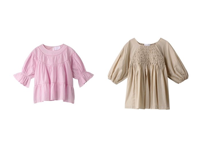 【MERLETTE/マーレット】のSOL ヨーク切替ブラウス&JONQUIL スモッキング刺しゅう バルーンエルボースリーブブラウス 【トップス、カットソー】おすすめ！人気、トレンド、レディースファッションの通販 おすすめ人気トレンドファッション通販アイテム インテリア・キッズ・メンズ・レディースファッション・服の通販 founy(ファニー) https://founy.com/ ファッション Fashion レディースファッション WOMEN トップス・カットソー Tops/Tshirt シャツ/ブラウス Shirts/Blouses 2023年 2023 2023春夏・S/S SS,Spring/Summer,2023 A/W・秋冬 AW・Autumn/Winter・FW・Fall-Winter S/S・春夏 SS・Spring/Summer ショート スリーブ トレンド フェミニン ヨーク レース 切替 夏 Summer 春 Spring |ID:crp329100000133021