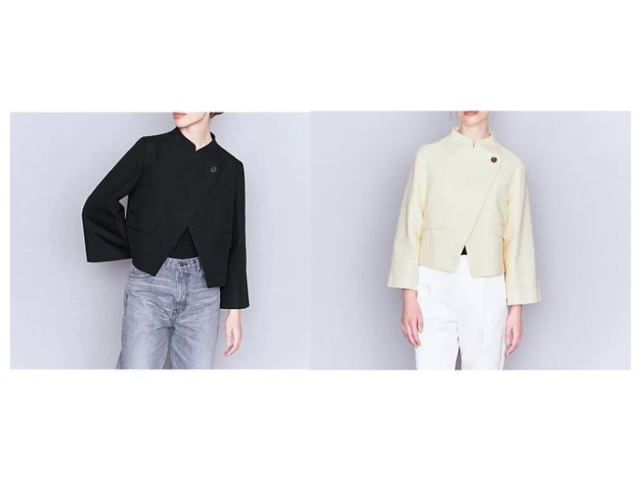 【UNITED ARROWS/ユナイテッドアローズ】のコットン フレアスリーブ ジャケット 【アウター】おすすめ！人気、トレンド、レディースファッションの通販 おすすめ人気トレンドファッション通販アイテム インテリア・キッズ・メンズ・レディースファッション・服の通販 founy(ファニー) https://founy.com/ ファッション Fashion レディースファッション WOMEN アウター Coat Outerwear ジャケット Jackets ジャケット スリーブ ダウン デニム バランス フレア フロント ボトルネック おすすめ Recommend |ID:crp329100000134221