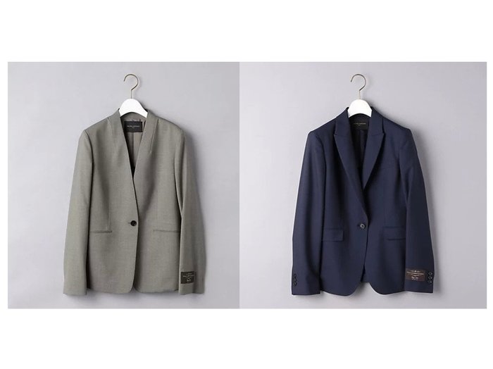 【UNITED ARROWS/ユナイテッドアローズ】のCANONICO ノーラペル ジャケット&CANONICO テーラード ジャケット 【アウター】おすすめ！人気、トレンド、レディースファッションの通販 おすすめ人気トレンドファッション通販アイテム インテリア・キッズ・メンズ・レディースファッション・服の通販 founy(ファニー) https://founy.com/ ファッション Fashion レディースファッション WOMEN アウター Coat Outerwear ジャケット Jackets テーラードジャケット Tailored Jackets イタリア ジャケット スリム セットアップ タイトスカート テーラード フロント ボトム おすすめ Recommend 夏 Summer |ID:crp329100000135723