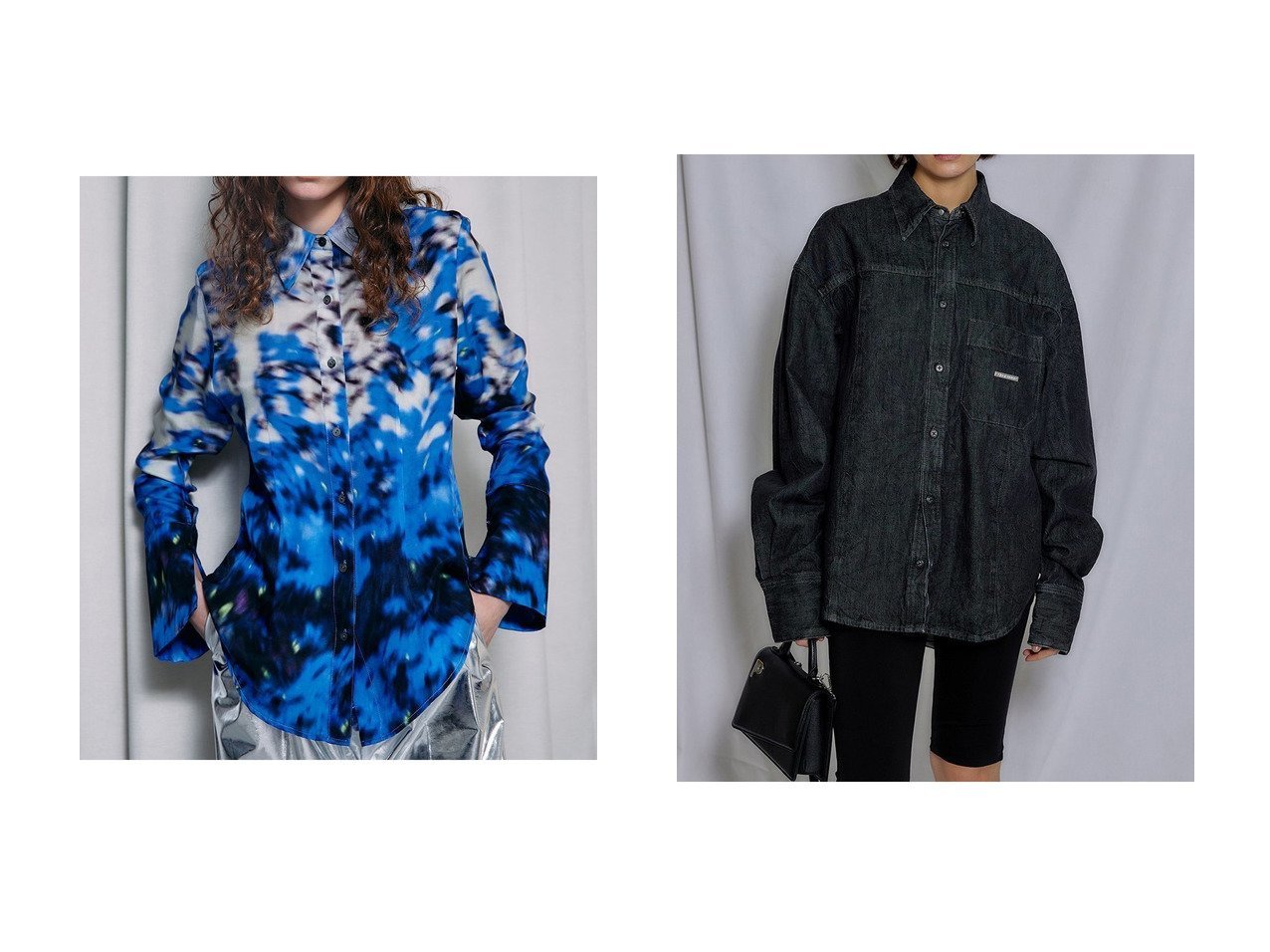 【PRANK PROJECT/プランク プロジェクト】のアブストラクトフラワーシャツ Abstract Flower Shirt&オーバーデニムシャツ Over Denim Shirt おすすめ！人気、トレンド、レディースファッションの通販 おすすめ人気トレンドファッション通販アイテム インテリア・キッズ・メンズ・レディースファッション・服の通販 founy(ファニー) 　ファッション　Fashion　レディースファッション　WOMEN　トップス・カットソー　Tops/Tshirt　シャツ/ブラウス　Shirts/Blouses　ヴィンテージ　春　Spring　スリーブ　デニム　トレンド　羽織　ロング　A/W・秋冬　AW・Autumn/Winter・FW・Fall-Winter　再入荷　Restock/Back in Stock/Re Arrival　S/S・春夏　SS・Spring/Summer　夏　Summer　2023春夏・S/S　SS,Spring/Summer,2023　2023年　2023　ブラック系　Black　ブルー系　Blue　|ID:crp329100000136155