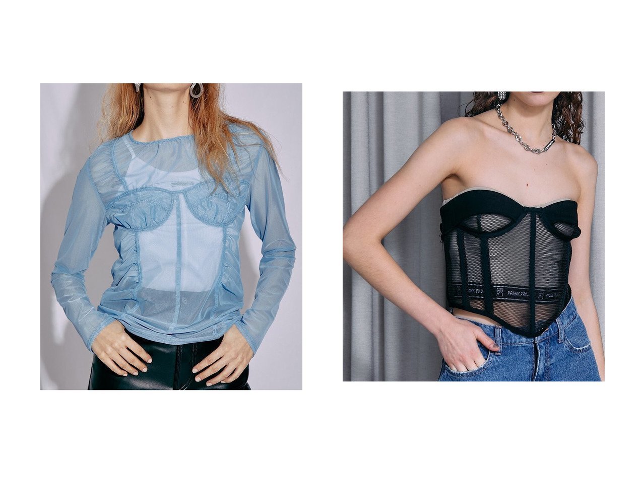 【PRANK PROJECT/プランク プロジェクト】のブラカップチュールトップ Barassiere Cup Tulle Top&ドッキングメッシュビスチェ Docking Mesh Bistier おすすめ！人気、トレンド、レディースファッションの通販 おすすめ人気トレンドファッション通販アイテム インテリア・キッズ・メンズ・レディースファッション・服の通販 founy(ファニー) 　ファッション　Fashion　レディースファッション　WOMEN　トップス・カットソー　Tops/Tshirt　キャミソール / ノースリーブ　No Sleeves　シャツ/ブラウス　Shirts/Blouses　ロング / Tシャツ　T-Shirts　カットソー　Cut and Sewn　ビスチェ　Bustier　春　Spring　キャミソール　ジップ　ジャケット　スウェット　センター　タンク　ビスチェ　メッシュ　A/W・秋冬　AW・Autumn/Winter・FW・Fall-Winter　再入荷　Restock/Back in Stock/Re Arrival　S/S・春夏　SS・Spring/Summer　夏　Summer　2023春夏・S/S　SS,Spring/Summer,2023　2023年　2023　ブラック系　Black　ベージュ系　Beige　|ID:crp329100000136161