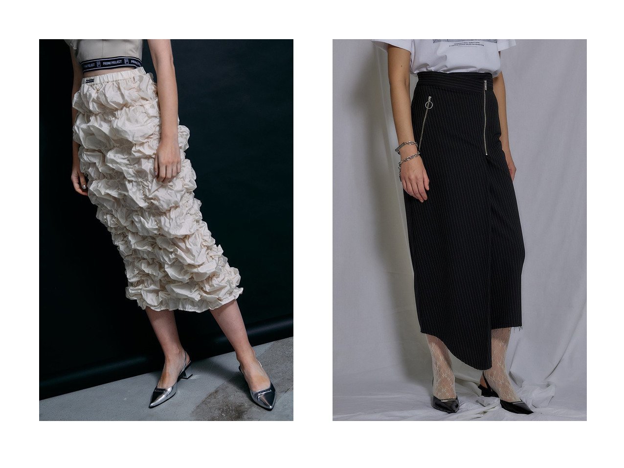 【PRANK PROJECT/プランク プロジェクト】のアシンメトリースーチングスカート Asymmetry Suiting Skirt&しぼり2WAYスカート Wrung Pleats Two-way Skirt おすすめ！人気、トレンド、レディースファッションの通販 おすすめ人気トレンドファッション通販アイテム インテリア・キッズ・メンズ・レディースファッション・服の通販 founy(ファニー) 　ファッション　Fashion　レディースファッション　WOMEN　スカート　Skirt　ロングスカート　Long Skirt　春　Spring　カットオフ　シンプル　ジャケット　ストレッチ　セットアップ　ビスチェ　フォーマル　フロント　ラップ　ロング　A/W・秋冬　AW・Autumn/Winter・FW・Fall-Winter　再入荷　Restock/Back in Stock/Re Arrival　S/S・春夏　SS・Spring/Summer　おすすめ　Recommend　夏　Summer　2023春夏・S/S　SS,Spring/Summer,2023　2023年　2023　ブラック系　Black　ブラウン系　Brown　ホワイト系　White　|ID:crp329100000136176
