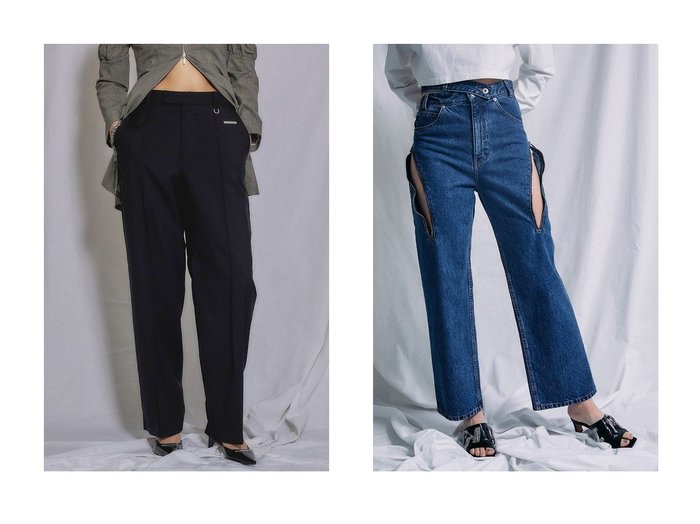 【PRANK PROJECT/プランク プロジェクト】のコンバットウールノータックパンツ Combat Wool Plain Front Pants&ロングジッパーデニム Long Zipper Jeans おすすめ！人気、トレンド、レディースファッションの通販 おすすめ人気トレンドファッション通販アイテム インテリア・キッズ・メンズ・レディースファッション・服の通販 founy(ファニー) https://founy.com/ ファッション Fashion レディースファッション WOMEN パンツ Pants デニムパンツ Denim Pants アシンメトリー 春 Spring スリット デニム A/W・秋冬 AW・Autumn/Winter・FW・Fall-Winter 再入荷 Restock/Back in Stock/Re Arrival S/S・春夏 SS・Spring/Summer 夏 Summer 2023春夏・S/S SS,Spring/Summer,2023 2023年 2023 |ID:crp329100000136183