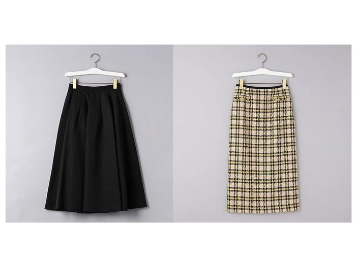 【UNITED ARROWS/ユナイテッドアローズ】のラメ ジャカード タック フレアスカート&スパンコール チェック タイトスカート 【スカート】おすすめ！人気、トレンド、レディースファッションの通販 おすすめ人気トレンドファッション通販アイテム インテリア・キッズ・メンズ・レディースファッション・服の通販 founy(ファニー) https://founy.com/ ファッション Fashion レディースファッション WOMEN スカート Skirt Aライン/フレアスカート Flared A-Line Skirts イタリア エレガント シアー シフォン シンプル スパンコール タイトスカート チェック フリンジ ポケット 別注 モチーフ ジャカード ドレス フレア おすすめ Recommend |ID:crp329100000137284
