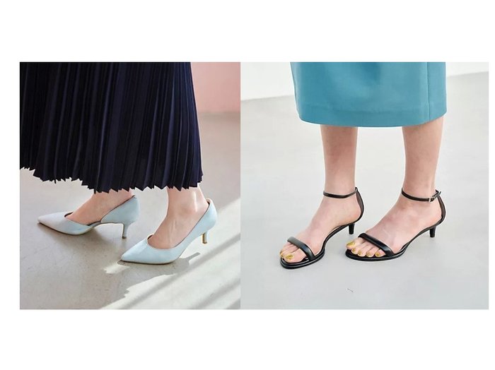 【green label relaxing / UNITED ARROWS/グリーンレーベル リラクシング / ユナイテッドアローズ】の【WEB限定】ポインテッド セパレート パンプス(6cmヒール)-撥水-&パテッドベルト サンダル(4.5cmヒール) 【シューズ・靴】おすすめ！人気、トレンド、レディースファッションの通販 おすすめ人気トレンドファッション通販アイテム インテリア・キッズ・メンズ・レディースファッション・服の通販 founy(ファニー) https://founy.com/ ファッション Fashion レディースファッション WOMEN ベルト Belts サンダル シアー シンプル ソックス デニム フォルム 今季 オケージョン 抗菌 スエード セパレート トレンド フィット ポインテッド ミドル |ID:crp329100000137313