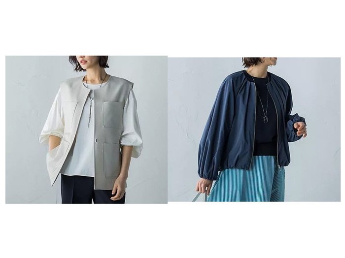 【LAUTRE AMONT/ロートレ アモン】のポケットディティールジレ≪洗濯機で洗える≫&【洗える】タフタライトブルゾン 【アウター】おすすめ！人気、トレンド、レディースファッションの通販 おすすめ人気トレンドファッション通販アイテム インテリア・キッズ・メンズ・レディースファッション・服の通販 founy(ファニー) https://founy.com/ ファッション Fashion レディースファッション WOMEN アウター Coat Outerwear ブルゾン Blouson/Jackets トップス・カットソー Tops/Tshirt ベスト/ジレ Gilets/Vests 洗える ギャザー ストリング タフタ バランス ブルゾン ボトム ワイド インナー カットソー クラシカル コンシャス シンプル ジャケット セットアップ おすすめ Recommend |ID:crp329100000137354