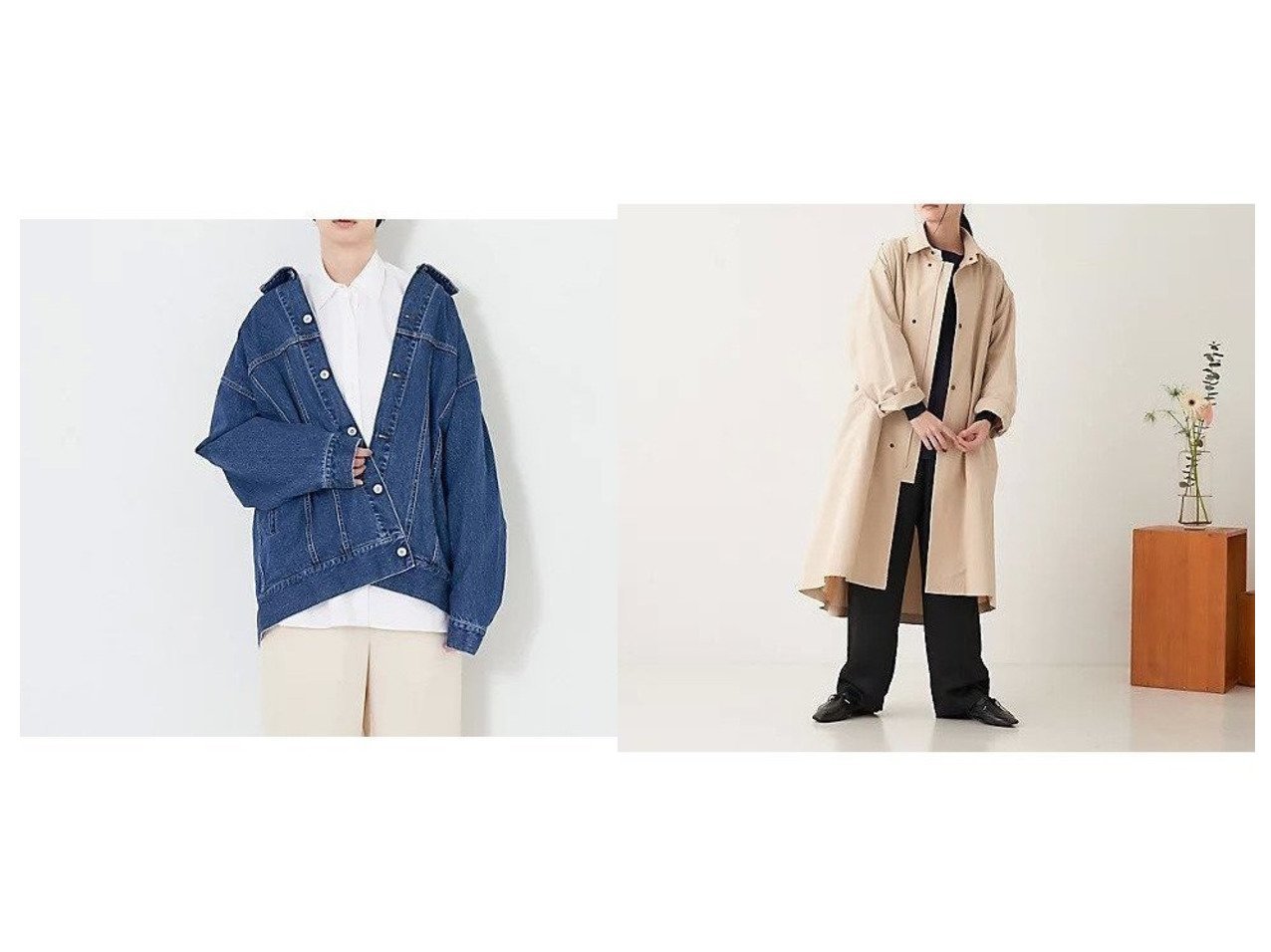 【collex/コレックス】の微撥水 フード取り外し 4WAYコート&【クロ】BACK SLIT DENIM JACKET 【アウター】おすすめ！人気、トレンド、レディースファッションの通販 おすすめ人気トレンドファッション通販アイテム インテリア・キッズ・メンズ・レディースファッション・服の通販 founy(ファニー) 　ファッション　Fashion　レディースファッション　WOMEN　アウター　Coat Outerwear　ジャケット　Jackets　コート　Coats　インディゴ　コレクション　スリット　トレンド　定番　Standard　人気　フロント　アウトドア　スポーティ　トレンチ　ドレス　ファブリック　ポケット　マニッシュ　ミックス　リボン　おすすめ　Recommend　ベージュ系　Beige　ブラック系　Black　|ID:crp329100000137487