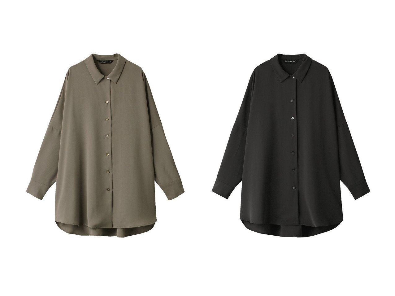 【mizuiro ind/ミズイロ インド】のwide shirt tunic チュニック 【トップス、カットソー】おすすめ！人気、トレンド、レディースファッションの通販 おすすめ人気トレンドファッション通販アイテム インテリア・キッズ・メンズ・レディースファッション・服の通販 founy(ファニー) 　ファッション　Fashion　レディースファッション　WOMEN　トップス・カットソー　Tops/Tshirt　シャツ/ブラウス　Shirts/Blouses　2023年　2023　2023春夏・S/S　SS,Spring/Summer,2023　A/W・秋冬　AW・Autumn/Winter・FW・Fall-Winter　S/S・春夏　SS・Spring/Summer　シンプル　スリーブ　チュニック　ロング　夏　Summer　春　Spring　長袖　ベージュ系　Beige　ブルー系　Blue　グレー系　Gray　ブラック系　Black　|ID:crp329100000137739