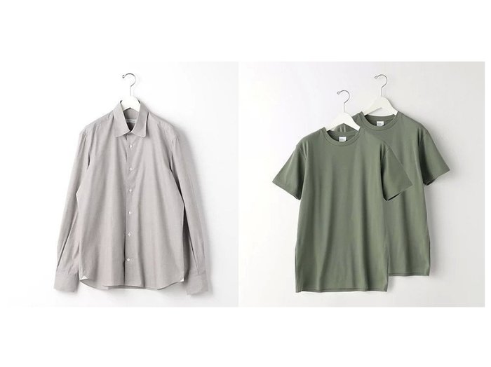 【green label relaxing / UNITED ARROWS / MEN/グリーンレーベルリラクシング】のE レギュラーカラー シャツ&ミリタリー ショートスリーブ Tシャツ 2P 【MEN】おすすめ！人気トレンド・男性、メンズファッションの通販 おすすめ人気トレンドファッション通販アイテム インテリア・キッズ・メンズ・レディースファッション・服の通販 founy(ファニー) https://founy.com/ ファッション Fashion メンズファッション MEN ショート スリーブ フィット ミリタリー レギュラー |ID:crp329100000137768