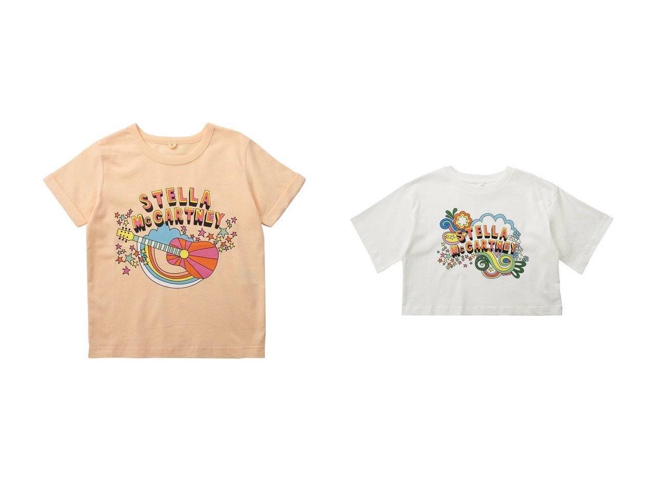 【STELLA McCARTNEY / KIDS/ステラ マッカートニー】の【KIDS】ロゴプリントコットンTシャツ&【KIDS】ロゴプリントコットンTシャツ 【KIDS】子供服のおすすめ！人気トレンド・キッズファッションの通販  おすすめ人気トレンドファッション通販アイテム インテリア・キッズ・メンズ・レディースファッション・服の通販 founy(ファニー) 　ファッション　Fashion　キッズファッション　KIDS　トップス・カットソー　Tops/Tees/Kids　2023年　2023　2023春夏・S/S　SS,Spring/Summer,2023　A/W・秋冬　AW・Autumn/Winter・FW・Fall-Winter　S/S・春夏　SS・Spring/Summer　カラフル　プリント　半袖　夏　Summer　春　Spring　レッド系　Red　イエロー系　Yellow　|ID:crp329100000138793