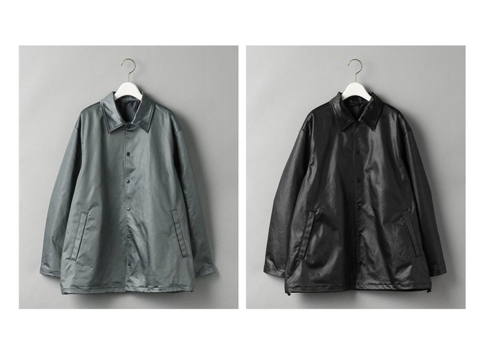 【BEAUTY&YOUTH / UNITED ARROWS/ビューティ&ユース ユナイテッドアローズ】のポリエステル コーチ ジャケット おすすめ！人気、トレンド、レディースファッションの通販 おすすめ人気トレンドファッション通販アイテム 人気、トレンドファッション・服の通販 founy(ファニー) ファッション Fashion レディースファッション WOMEN アウター Coat Outerwear ジャケット Jackets 春 Spring コーティング シンプル ジャケット ストレート スリム ドローコード ポケット おすすめ Recommend |ID:crp329100000139383