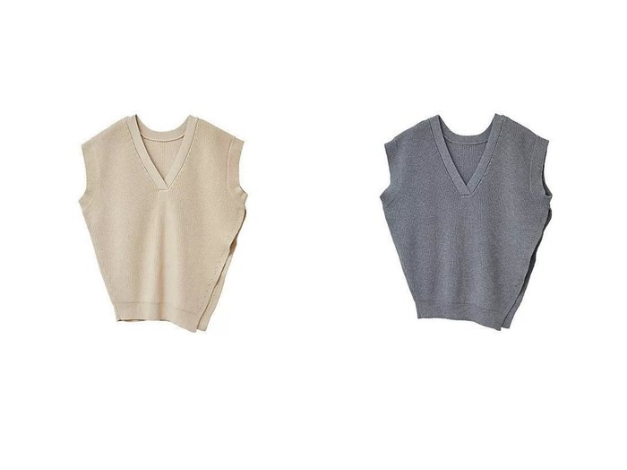 【CLANE/クラネ】のW FACE ASYMMETRY KNIT VEST 【アウター】おすすめ！人気、トレンド、レディースファッションの通販 おすすめ人気トレンドファッション通販アイテム インテリア・キッズ・メンズ・レディースファッション・服の通販 founy(ファニー) https://founy.com/ ファッション Fashion レディースファッション WOMEN アウター Coat Outerwear トップス・カットソー Tops/Tshirt ニット Knit Tops ベスト/ジレ Gilets/Vests アシンメトリー フェイス フォルム ベスト 畦 |ID:crp329100000139423
