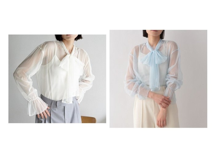 【LOWRYS FARM/ローリーズファーム】のシアーボウタイLS 【プチプライス・低価格】おすすめ！人気、トレンド、レディースファッションの通販 おすすめ人気トレンドファッション通販アイテム インテリア・キッズ・メンズ・レディースファッション・服の通販 founy(ファニー) https://founy.com/ ファッション Fashion レディースファッション WOMEN トップス・カットソー Tops/Tshirt シアー ボトム リボン |ID:crp329100000140055