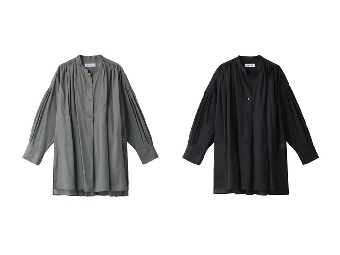 【SACRA/サクラ】のファインコットンローンブラウス 【トップス、カットソー】おすすめ！人気、トレンド、レディースファッションの通販 おすすめ人気トレンドファッション通販アイテム インテリア・キッズ・メンズ・レディースファッション・服の通販 founy(ファニー) https://founy.com/ ファッション Fashion レディースファッション WOMEN トップス・カットソー Tops/Tshirt シャツ/ブラウス Shirts/Blouses S/S・春夏 SS・Spring/Summer おすすめ Recommend ギャザー シアー スリーブ トレンド フェミニン ロング 夏 Summer 春 Spring |ID:crp329100000140226