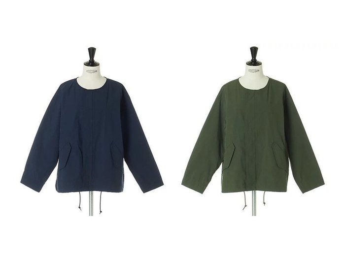 【12closet/トゥエルブクローゼット】の【洗える】ノーカラーミリタリージャケット 【アウター】おすすめ！人気、トレンド、レディースファッションの通販 おすすめ人気トレンドファッション通販アイテム インテリア・キッズ・メンズ・レディースファッション・服の通販 founy(ファニー) https://founy.com/ ファッション Fashion レディースファッション WOMEN アウター Coat Outerwear ジャケット Jackets ジャケット ストール タートル フェミニン ミリタリー 人気 洗える |ID:crp329100000140601