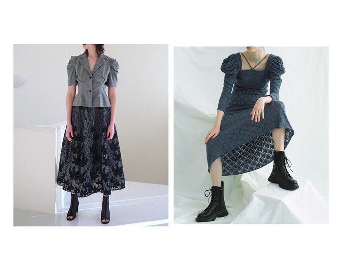 【SNIDEL/スナイデル】のSustainableクロシェパフスリニットワンピース&【WEB限定サイズあり】ジャケット レーススカートセットアップ おすすめ！人気、トレンド、レディースファッションの通販 おすすめ人気トレンドファッション通販アイテム 人気、トレンドファッション・服の通販 founy(ファニー) 雑誌掲載アイテム Magazine Items ファッション雑誌 Fashion Magazines スウィート Sweet キャンキャン CanCam ファッション Fashion レディースファッション WOMEN ワンピース Dress ドレス Party Dresses ニットワンピース Knit Dresses アウター Coat Outerwear ジャケット Jackets セットアップ Setup スカート Skirt インナー 春 Spring ギャザー クロシェ 3月号 シアー スリーブ 雑誌 ドレス フィット マーメイド リボン NEW・新作・新着・新入荷 New Arrivals シェイプ ジャケット セットアップ バランス |ID:crp329100000140666