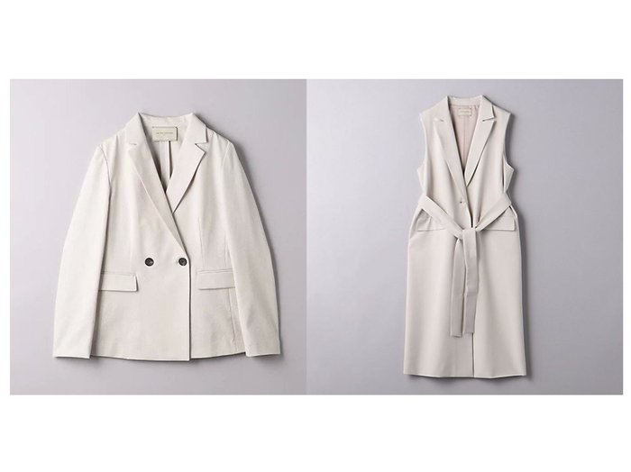 【UNITED ARROWS/ユナイテッドアローズ】のLI OX 2B テーラードジャケット&PU テーラードカラー ロングベスト 【アウター】おすすめ！人気、トレンド、レディースファッションの通販 おすすめ人気トレンドファッション通販アイテム インテリア・キッズ・メンズ・レディースファッション・服の通販 founy(ファニー) https://founy.com/ ファッション Fashion レディースファッション WOMEN アウター Coat Outerwear トップス・カットソー Tops/Tshirt ベスト/ジレ Gilets/Vests ジャケット Jackets テーラードジャケット Tailored Jackets ストレート フロント ベスト マニッシュ リボン ロング おすすめ Recommend 春 Spring コンパクト ジャケット セットアップ S/S・春夏 SS・Spring/Summer 夏 Summer |ID:crp329100000140766