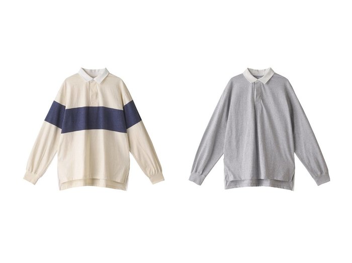 【Americana/アメリカーナ】のラフィー天竺ラグビージャージ&ラフィー天竺ラグビージャージ 【トップス、カットソー】おすすめ！人気、トレンド、レディースファッションの通販  おすすめ人気トレンドファッション通販アイテム インテリア・キッズ・メンズ・レディースファッション・服の通販 founy(ファニー) https://founy.com/ ファッション Fashion レディースファッション WOMEN トップス・カットソー Tops/Tshirt シャツ/ブラウス Shirts/Blouses ポロシャツ Polo Shirts なめらか スポーティ デニム フレア ポロシャツ ワイド 今季 おすすめ Recommend |ID:crp329100000140933