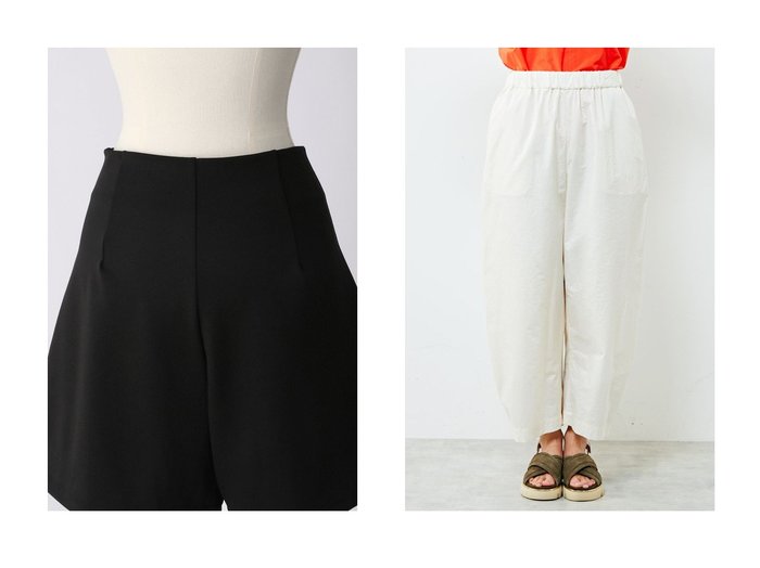 【Curensology/カレンソロジー】のショートパンツ&【PLAIN PEOPLE/プレインピープル】のコクーンシルエットバンディングパンツ 【パンツ】おすすめ！人気、トレンド、レディースファッションの通販 おすすめ人気トレンドファッション通販アイテム 人気、トレンドファッション・服の通販 founy(ファニー) ファッション Fashion レディースファッション WOMEN パンツ Pants ハーフ / ショートパンツ Short Pants おすすめ Recommend サマー ショート シンプル ストレッチ バランス ビーチ リゾート セットアップ タイプライター ノースリーブ リネン |ID:crp329100000140973