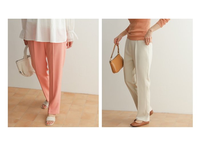 【URBAN RESEARCH DOORS/アーバンリサーチ ドアーズ】のカラーストレッチトラウザー 【パンツ】おすすめ！人気、トレンド、レディースファッションの通販 おすすめ人気トレンドファッション通販アイテム 人気、トレンドファッション・服の通販 founy(ファニー) ファッション Fashion レディースファッション WOMEN パンツ Pants センター ダブル テーパード リラックス |ID:crp329100000140988