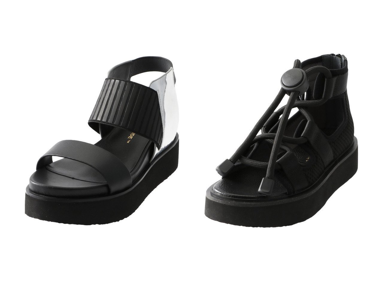 【UNITED NUDE/ユナイテッド ヌード】のRico Sandal&Nomadic Lo 【シューズ・靴】おすすめ！人気、トレンド、レディースファッションの通販 おすすめ人気トレンドファッション通販アイテム インテリア・キッズ・メンズ・レディースファッション・服の通販 founy(ファニー) 　ファッション　Fashion　レディースファッション　WOMEN　サンダル　スポーティ　メッシュ　レース　ゴールド系　Gold　ブラック系　Black　|ID:crp329100000141261