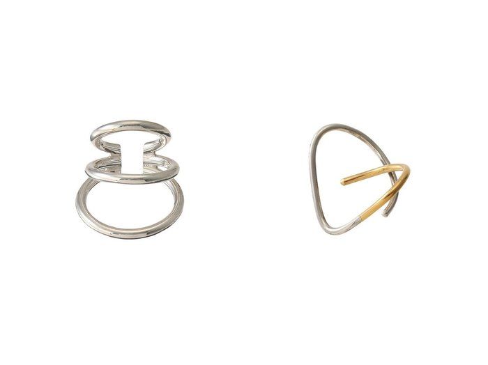 【STUNNING LURE/スタニングルアー】の【Saskia Diez】イヤーカフ トリプル&【Saskia Diez】イヤーカフ バイカラー 【アクセサリー、ジュエリー】おすすめ！人気、トレンド、レディースファッションの通販 おすすめ人気トレンドファッション通販アイテム インテリア・キッズ・メンズ・レディースファッション・服の通販 founy(ファニー) https://founy.com/ ファッション Fashion レディースファッション WOMEN ジュエリー Jewelry リング Rings イヤリング Earrings イヤリング イヤーカフ コンビ シルバー 片耳 |ID:crp329100000141359