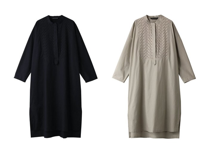 【mizuiro ind/ミズイロ インド】のlace combi shirt OP ワンピース 【ワンピース、ドレス】おすすめ！人気、トレンド、レディースファッションの通販 おすすめ人気トレンドファッション通販アイテム インテリア・キッズ・メンズ・レディースファッション・服の通販 founy(ファニー) https://founy.com/ ファッション Fashion レディースファッション WOMEN ワンピース Dress チュニック Tunic スリット チュニック レース ロング |ID:crp329100000141410