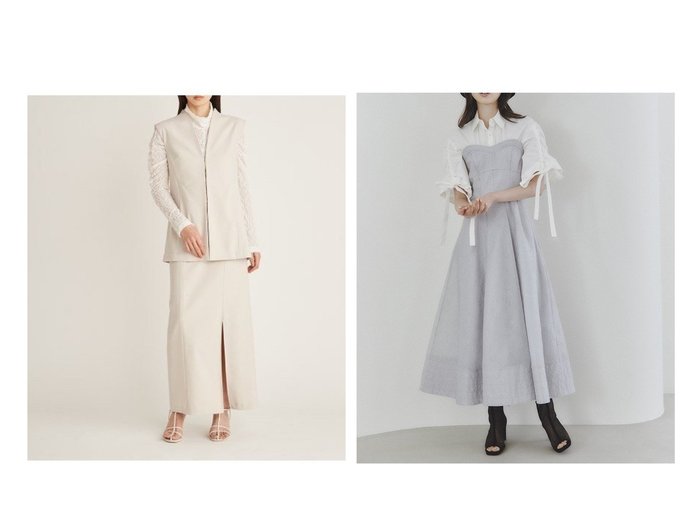 【SNIDEL/スナイデル】のジャガードベアドッキングワンピース&【WEB限定サイズあり】ストリングタイトスカート おすすめ！人気、トレンド、レディースファッションの通販 おすすめ人気トレンドファッション通販アイテム インテリア・キッズ・メンズ・レディースファッション・服の通販 founy(ファニー) https://founy.com/ ファッション Fashion レディースファッション WOMEN スカート Skirt ワンピース Dress ドレス Party Dresses ストリング スマート スリット セットアップ タイトスカート バランス フィット マキシ ロング おすすめ Recommend NEW・新作・新着・新入荷 New Arrivals オーガンジー シアー ドッキング ドレス レース |ID:crp329100000141472