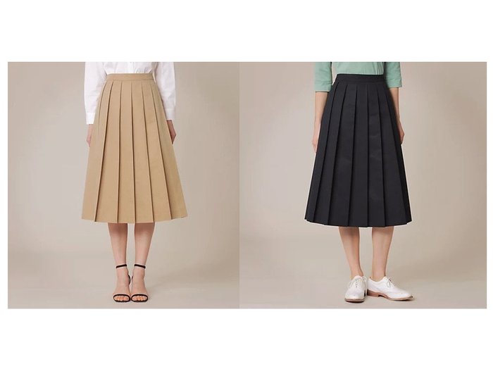 【MACKINTOSH LONDON/マッキントッシュ ロンドン】のハイブリッドクロスプリーツスカート 【スカート】おすすめ！人気、トレンド、レディースファッションの通販 おすすめ人気トレンドファッション通販アイテム 人気、トレンドファッション・服の通販 founy(ファニー) ファッション Fashion レディースファッション WOMEN スカート Skirt プリーツスカート Pleated Skirts カットソー ブルゾン プリーツ |ID:crp329100000141557