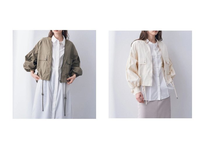 【YECCA VECCA/イェッカ ヴェッカ】の袖ボリュームZIPブルゾン 【アウター】おすすめ！人気、トレンド、レディースファッションの通販 おすすめ人気トレンドファッション通販アイテム インテリア・キッズ・メンズ・レディースファッション・服の通販 founy(ファニー) https://founy.com/ ファッション Fashion レディースファッション WOMEN アウター Coat Outerwear ジャケット Jackets ブルゾン Blouson/Jackets 送料無料 Free Shipping ジャケット スリーブ ブルゾン ポケット |ID:crp329100000141586