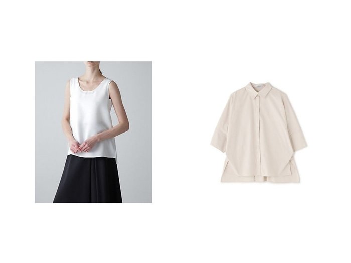 【ADORE/アドーア】のドライタッチダブルクロストップス&クリアコットンドルマンブラウス 【トップス、カットソー】おすすめ！人気、トレンド、レディースファッションの通販 おすすめ人気トレンドファッション通販アイテム インテリア・キッズ・メンズ・レディースファッション・服の通販 founy(ファニー) https://founy.com/ ファッション Fashion レディースファッション WOMEN トップス・カットソー Tops/Tshirt シャツ/ブラウス Shirts/Blouses コンパクト スタンダード ストライプ フレア ブロード インナー カットソー ジャケット ストレッチ ドレープ ノースリーブ |ID:crp329100000141636