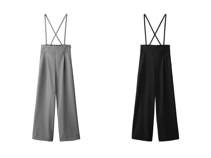 【allureville/アルアバイル】のスキニーストラップサロペットパンツ 【パンツ】おすすめ！人気、トレンド、レディースファッションの通販 おすすめ人気トレンドファッション通販アイテム インテリア・キッズ・メンズ・レディースファッション・服の通販 founy(ファニー) https://founy.com/ ファッション Fashion レディースファッション WOMEN シンプル ラップ ワイド 定番 Standard |ID:crp329100000141655