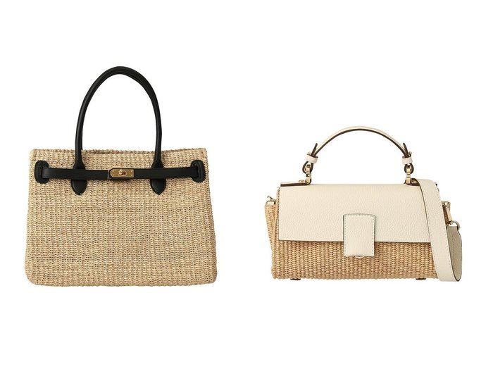 【allureville/アルアバイル】のアバカトート&2WAY雑材コンビバッグ 【バッグ・鞄】おすすめ！人気、トレンド、レディースファッションの通販 おすすめ人気トレンドファッション通販アイテム インテリア・キッズ・メンズ・レディースファッション・服の通販 founy(ファニー) https://founy.com/ ファッション Fashion レディースファッション WOMEN バッグ Bag S/S・春夏 SS・Spring/Summer シンプル 夏 Summer 春 Spring |ID:crp329100000141696