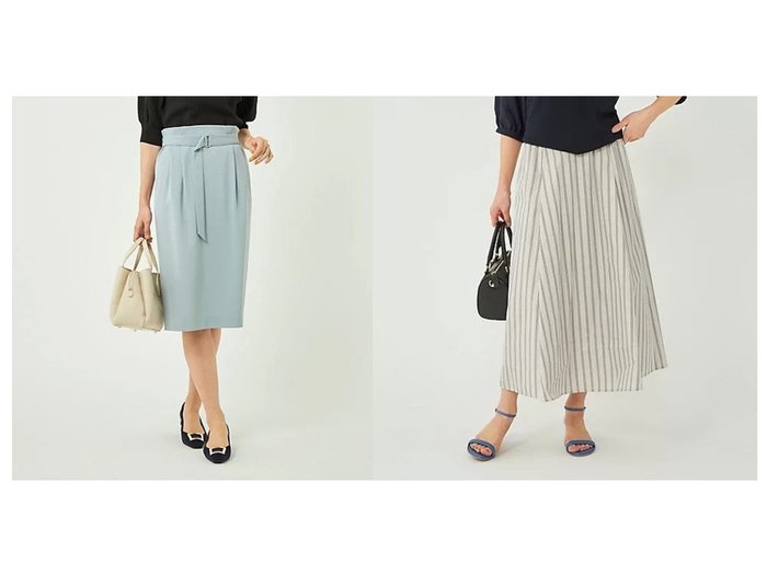 【green label relaxing / UNITED ARROWS/グリーンレーベル リラクシング / ユナイテッドアローズ】のサラフール タック ベルト タイト スカート No07&タイプライター タック フレア スカート おすすめ！人気、トレンド、レディースファッションの通販 おすすめ人気トレンドファッション通販アイテム インテリア・キッズ・メンズ・レディースファッション・服の通販 founy(ファニー) https://founy.com/ ファッション Fashion レディースファッション WOMEN スカート Skirt ベルト Belts Aライン/フレアスカート Flared A-Line Skirts オケージョン 春 Spring ジャケット ストレッチ セットアップ とろみ タイトスカート 定番 Standard 人気 フォーマル ワイド おすすめ Recommend |ID:crp329100000141747