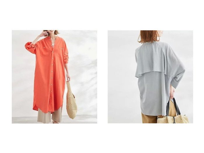 【ROPE' PICNIC/ロペピクニック】の麻混シャツワンピース&バックフリルドルマンストライプシャツ 【プチプライス・低価格】おすすめ！人気、トレンド、レディースファッションの通販 おすすめ人気トレンドファッション通販アイテム インテリア・キッズ・メンズ・レディースファッション・服の通販 founy(ファニー) https://founy.com/ ファッション Fashion レディースファッション WOMEN トップス・カットソー Tops/Tshirt シャツ/ブラウス Shirts/Blouses バッグ Bag ワンピース Dress シャツワンピース Shirt Dresses おすすめ Recommend なめらか ストライプ フリル 春 Spring 秋 Autumn/Fall 羽織 |ID:crp329100000141860