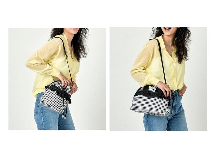 【LeSportsac/レスポートサック】のギンガムチェックノワールラッフル&ギンガムチェックノワールラッフル 【バッグ・鞄】おすすめ！人気、トレンド、レディースファッションの通販 おすすめ人気トレンドファッション通販アイテム インテリア・キッズ・メンズ・レディースファッション・服の通販 founy(ファニー) https://founy.com/ ファッション Fashion レディースファッション WOMEN ガーリー ギンガム 軽量 ショルダー 財布 チェック 人気 ハンドバッグ フェミニン プリント ポケット モノトーン ラッフル 送料無料 Free Shipping |ID:crp329100000141955