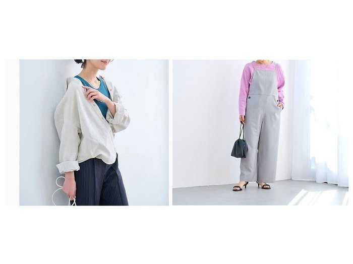 【green label relaxing / UNITED ARROWS/グリーンレーベル リラクシング / ユナイテッドアローズ】の[TALLあり]オルマイ サロペット&コルトレイクリネン コットン ロングスリーブ シャツ おすすめ！人気、トレンド、レディースファッションの通販 おすすめ人気トレンドファッション通販アイテム インテリア・キッズ・メンズ・レディースファッション・服の通販 founy(ファニー) https://founy.com/ ファッション Fashion レディースファッション WOMEN ワンピース Dress サロペット Salopette トップス・カットソー Tops/Tshirt シャツ/ブラウス Shirts/Blouses インナー 春 Spring カーディガン サロペット ストライプ ストレッチ ストレート トレンド バランス フェミニン ベーシック マニッシュ ラップ ワイド おすすめ Recommend |ID:crp329100000142328