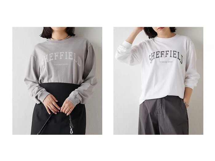 【Whim Gazette/ウィムガゼット】のSHEFFIELD Tシャツ 【トップス、カットソー】おすすめ！人気、トレンド、レディースファッションの通販 おすすめ人気トレンドファッション通販アイテム 人気、トレンドファッション・服の通販 founy(ファニー) ファッション Fashion レディースファッション WOMEN トップス・カットソー Tops/Tshirt シャツ/ブラウス Shirts/Blouses ロング / Tシャツ T-Shirts ヴィンテージ カットソー ジャケット スリーブ ベーシック ボトム ユーズド ロング おすすめ Recommend 2023春夏・S/S SS,Spring/Summer,2023 2023年 2023 |ID:crp329100000142486
