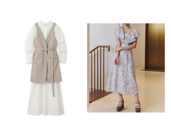 【SNIDEL/スナイデル】の【WEB限定サイズ/カラーあり】ラッフルカラーワンピース&セットアップワンピース おすすめ！人気、トレンド、レディースファッションの通販  おすすめ人気トレンドファッション通販アイテム 人気、トレンドファッション・服の通販 founy(ファニー) 雑誌掲載アイテム Magazine Items ファッション雑誌 Fashion Magazines アンドガール andGIRL ファッション Fashion レディースファッション WOMEN ワンピース Dress ドレス Party Dresses コンパクト 今季 ドレス 人気 バランス パイピング フィット フリル プリント レース おすすめ Recommend NEW・新作・新着・新入荷 New Arrivals 4月号 シアー ストレート セットアップ トレンド ベスト 雑誌 |ID:crp329100000142624