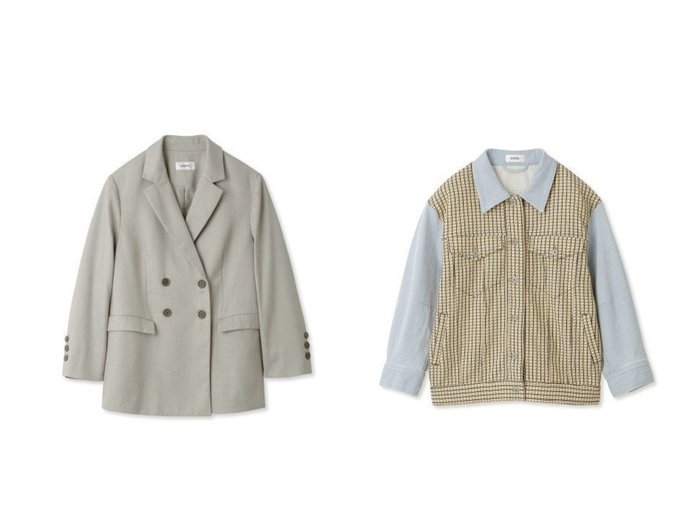 【SNIDEL/スナイデル】のバリエミドルGジャン&オーバーサイズジャケット おすすめ！人気、トレンド、レディースファッションの通販  おすすめ人気トレンドファッション通販アイテム 人気、トレンドファッション・服の通販 founy(ファニー) ファッション Fashion レディースファッション WOMEN アウター Coat Outerwear ジャケット Jackets テーラードジャケット Tailored Jackets おすすめ Recommend イエロー ウォッシュ ジャケット ツイード デニム ドッキング ミドル ラッセル レース NEW・新作・新着・新入荷 New Arrivals トレンド 今季 |ID:crp329100000142625