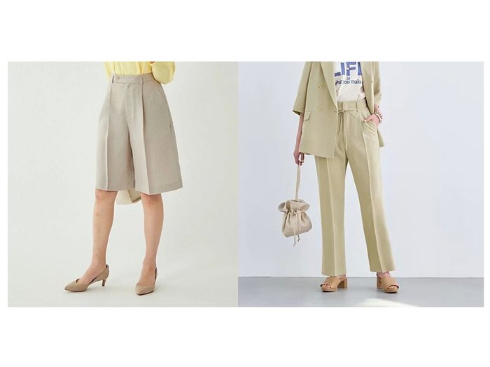 【green label relaxing / UNITED ARROWS/グリーンレーベル リラクシング / ユナイテッドアローズ】のリネンライク ハーフ パンツ -ウォッシャブル・UVカット- No09&[TALLあり]アセテート混 ツイル フレア パンツ おすすめ！人気、トレンド、レディースファッションの通販 おすすめ人気トレンドファッション通販アイテム インテリア・キッズ・メンズ・レディースファッション・服の通販 founy(ファニー) https://founy.com/ ファッション Fashion レディースファッション WOMEN パンツ Pants ハーフ / ショートパンツ Short Pants ウェーブ キャミソール ジャケット ストレート スリット セットアップ ダウン ツイル フレア リボン ロング おすすめ Recommend |ID:crp329100000142805