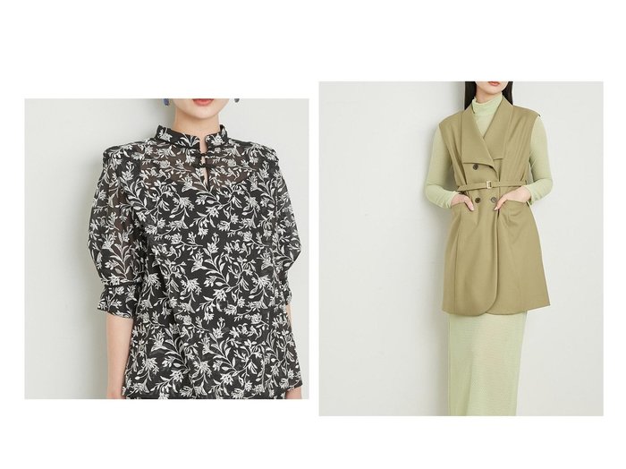 【Lily Brown/リリーブラウン】のジレ ストレッチレースワンピース&刺繍チャイナブラウス おすすめ！人気、トレンド、レディースファッションの通販 おすすめ人気トレンドファッション通販アイテム 人気、トレンドファッション・服の通販 founy(ファニー) 雑誌掲載アイテム Magazine Items ファッション雑誌 Fashion Magazines キャンキャン CanCam ファッション Fashion レディースファッション WOMEN アウター Coat Outerwear ワンピース Dress ドレス Party Dresses トップス・カットソー Tops/Tshirt シャツ/ブラウス Shirts/Blouses NEW・新作・新着・新入荷 New Arrivals 4月号 ストレッチ トレンド ドレス レース 今季 雑誌 |ID:crp329100000142831